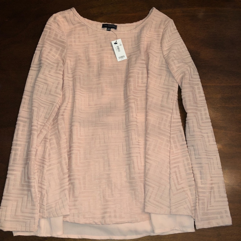 The Limited pink over lay top NWT XS